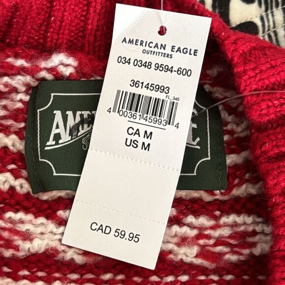 American Eagle Fairisle Sweater Christmas sz Medium NWT - Picture 6 of 10